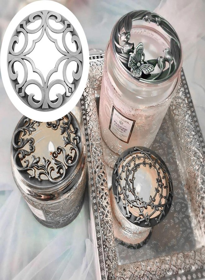 FINBe Candle Cover Toppers for Large Jar Candles, Silver Aluminum Alloy, 1PCS - Image 4